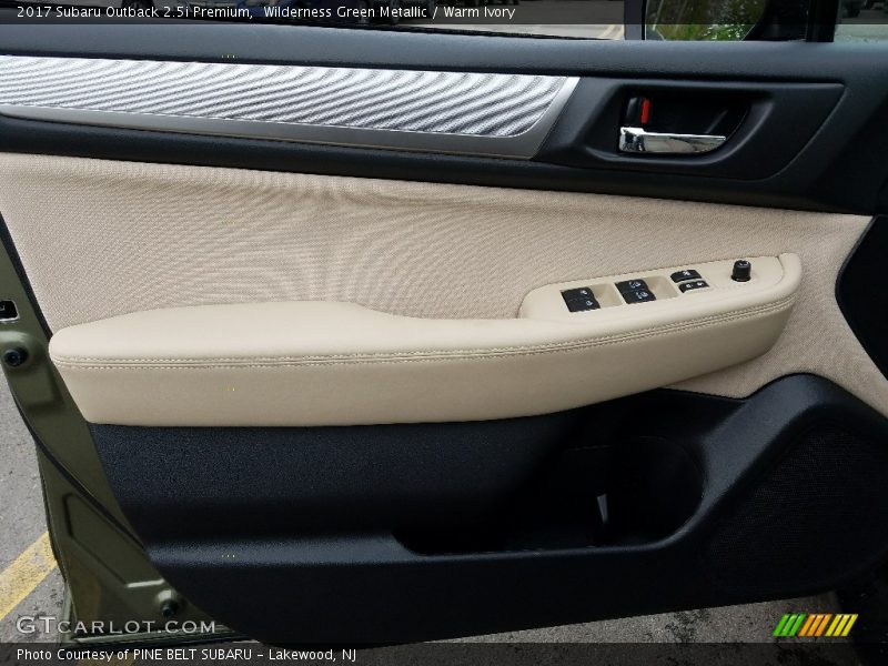 Wilderness Green Metallic / Warm Ivory 2017 Subaru Outback 2.5i Premium
