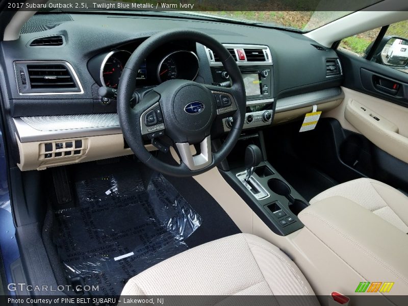 Twilight Blue Metallic / Warm Ivory 2017 Subaru Outback 2.5i