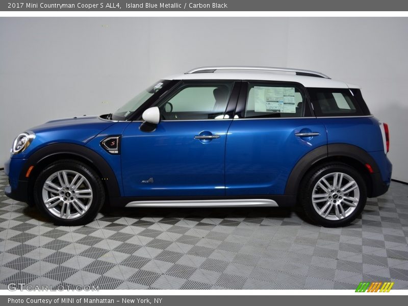 Island Blue Metallic / Carbon Black 2017 Mini Countryman Cooper S ALL4