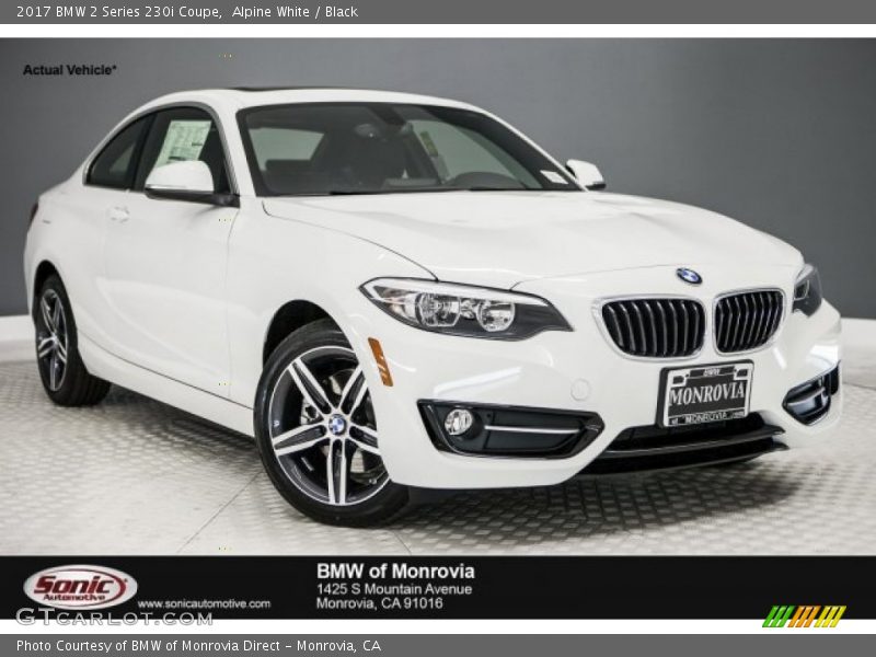 Alpine White / Black 2017 BMW 2 Series 230i Coupe