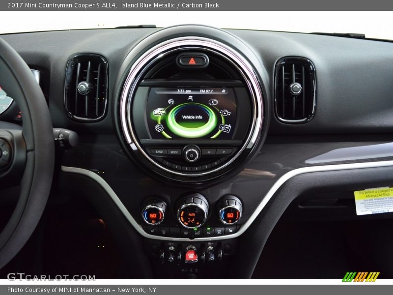 Island Blue Metallic / Carbon Black 2017 Mini Countryman Cooper S ALL4