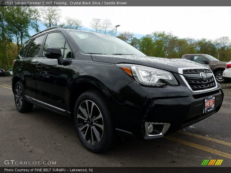 Crystal Black Silica / Saddle Brown 2017 Subaru Forester 2.0XT Touring