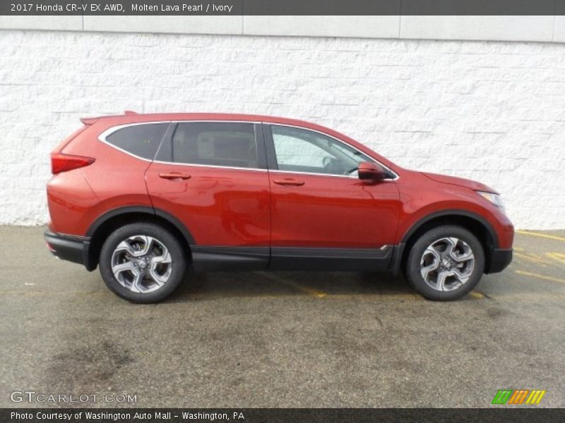 Molten Lava Pearl / Ivory 2017 Honda CR-V EX AWD