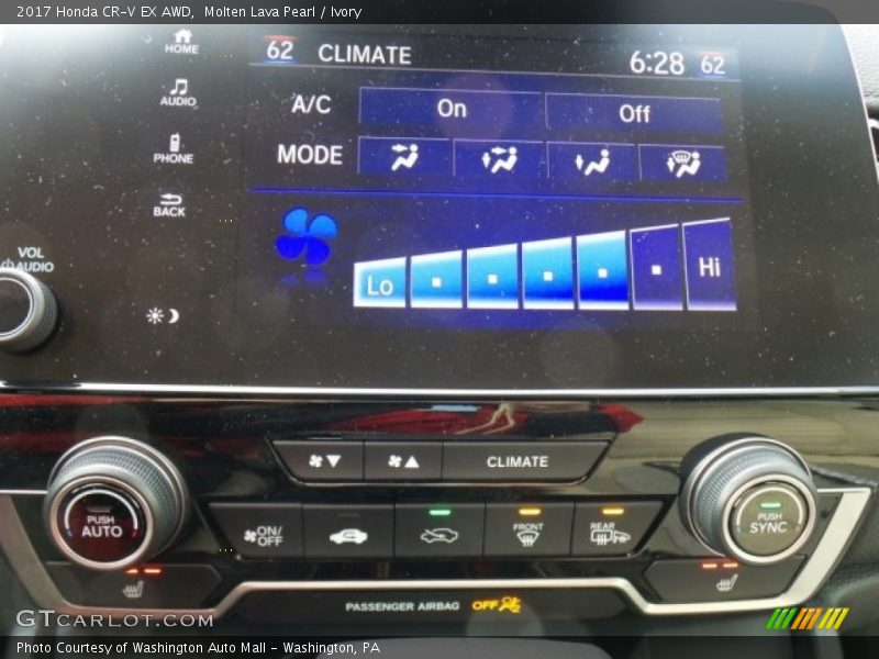 Molten Lava Pearl / Ivory 2017 Honda CR-V EX AWD