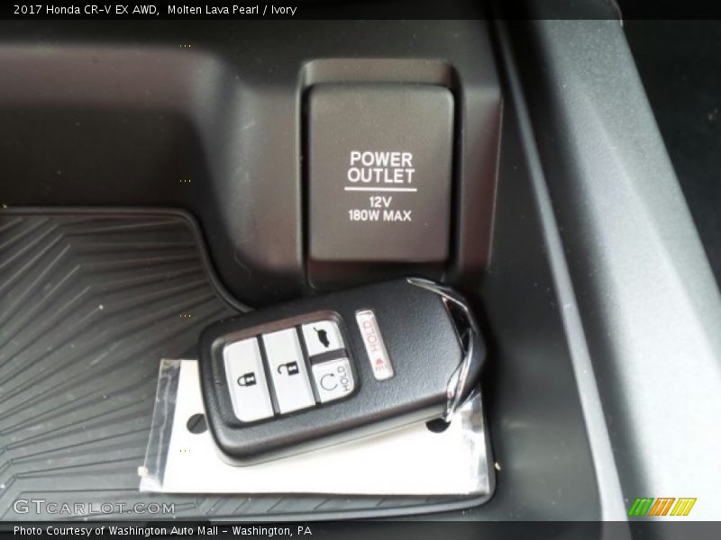 Molten Lava Pearl / Ivory 2017 Honda CR-V EX AWD