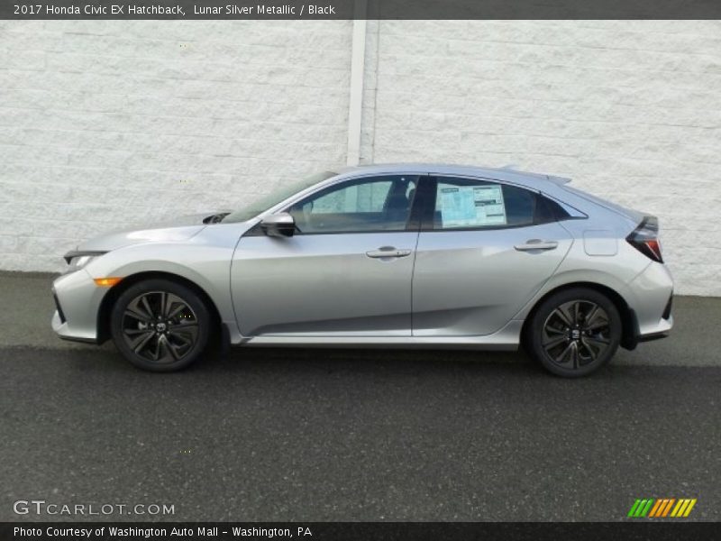 Lunar Silver Metallic / Black 2017 Honda Civic EX Hatchback