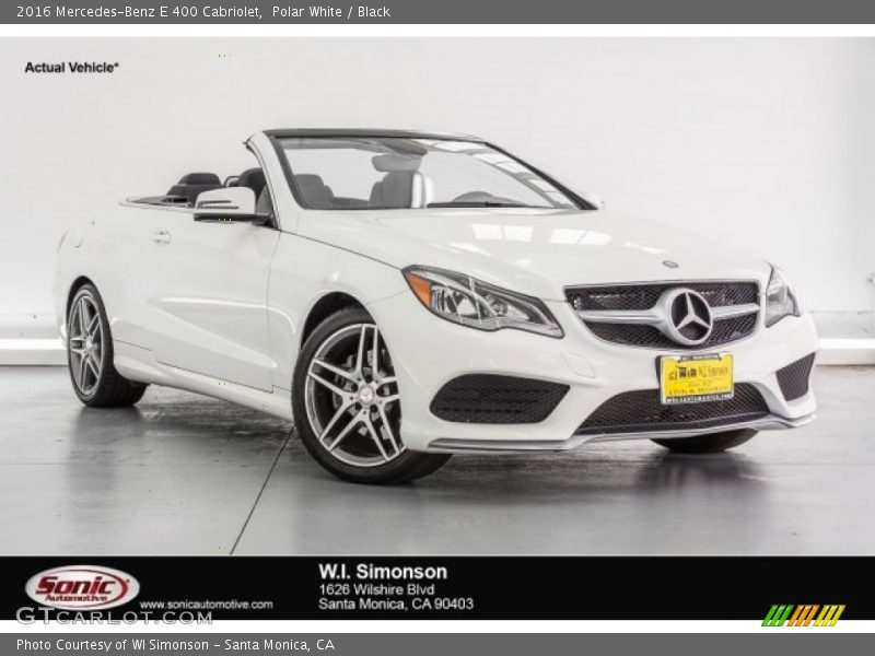 Polar White / Black 2016 Mercedes-Benz E 400 Cabriolet