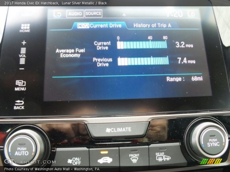Lunar Silver Metallic / Black 2017 Honda Civic EX Hatchback