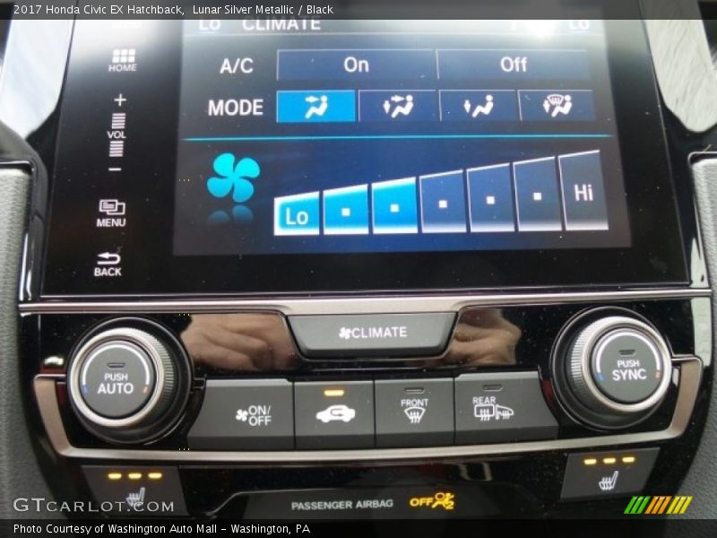 Lunar Silver Metallic / Black 2017 Honda Civic EX Hatchback