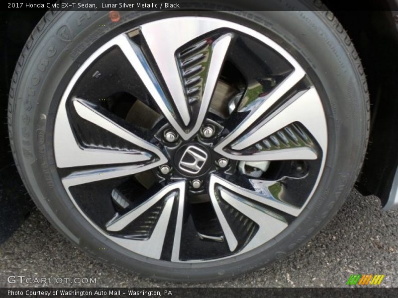 Lunar Silver Metallic / Black 2017 Honda Civic EX-T Sedan