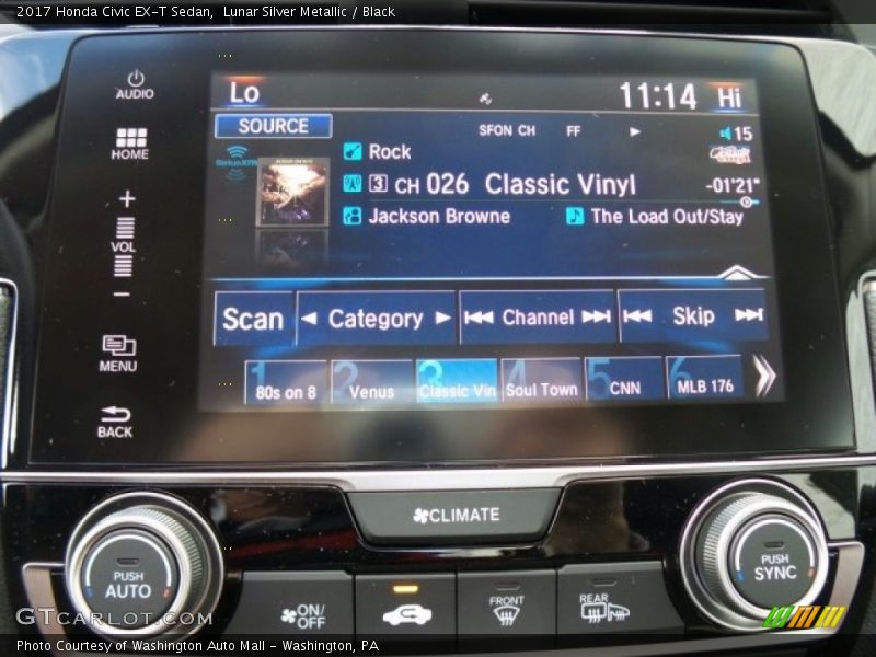 Lunar Silver Metallic / Black 2017 Honda Civic EX-T Sedan