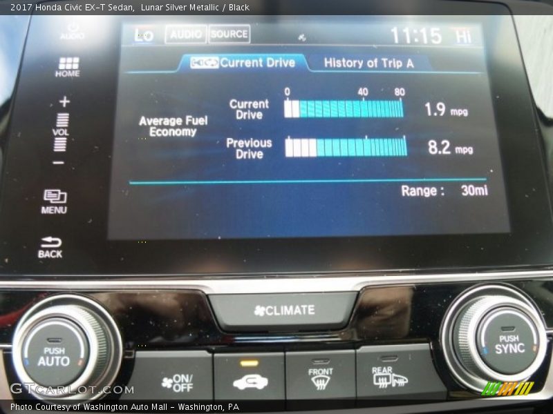 Lunar Silver Metallic / Black 2017 Honda Civic EX-T Sedan