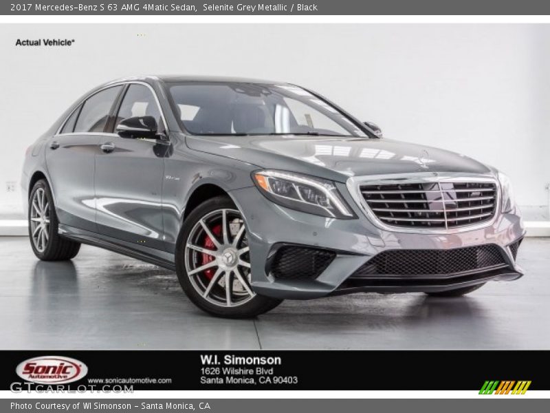 Selenite Grey Metallic / Black 2017 Mercedes-Benz S 63 AMG 4Matic Sedan