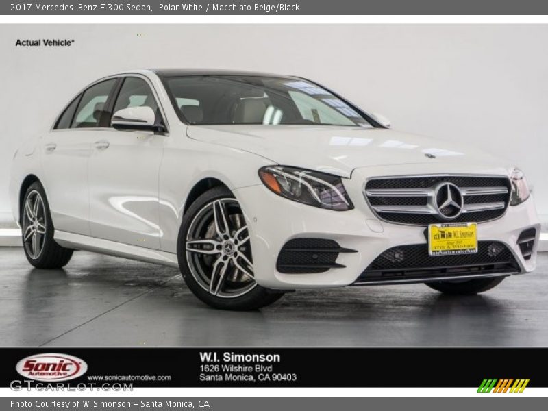 Polar White / Macchiato Beige/Black 2017 Mercedes-Benz E 300 Sedan