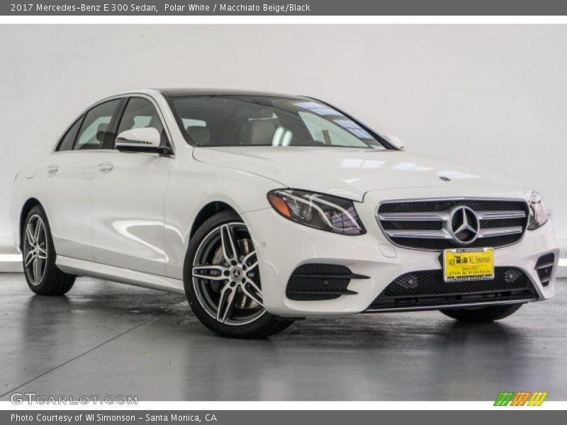 Polar White / Macchiato Beige/Black 2017 Mercedes-Benz E 300 Sedan