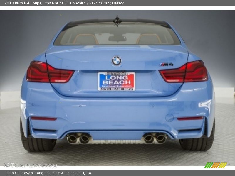 Yas Marina Blue Metallic / Sakhir Orange/Black 2018 BMW M4 Coupe