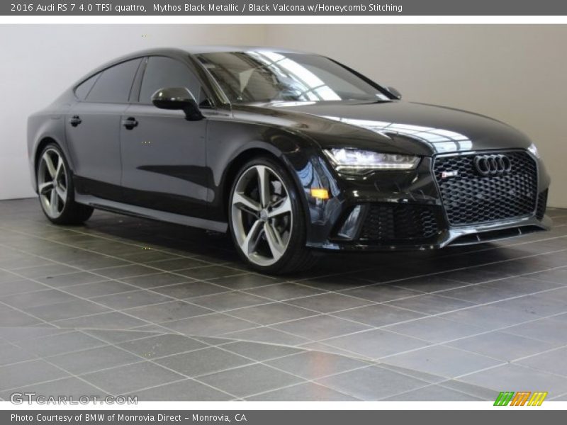 Mythos Black Metallic / Black Valcona w/Honeycomb Stitching 2016 Audi RS 7 4.0 TFSI quattro