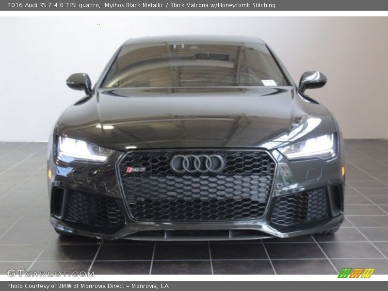 Mythos Black Metallic / Black Valcona w/Honeycomb Stitching 2016 Audi RS 7 4.0 TFSI quattro