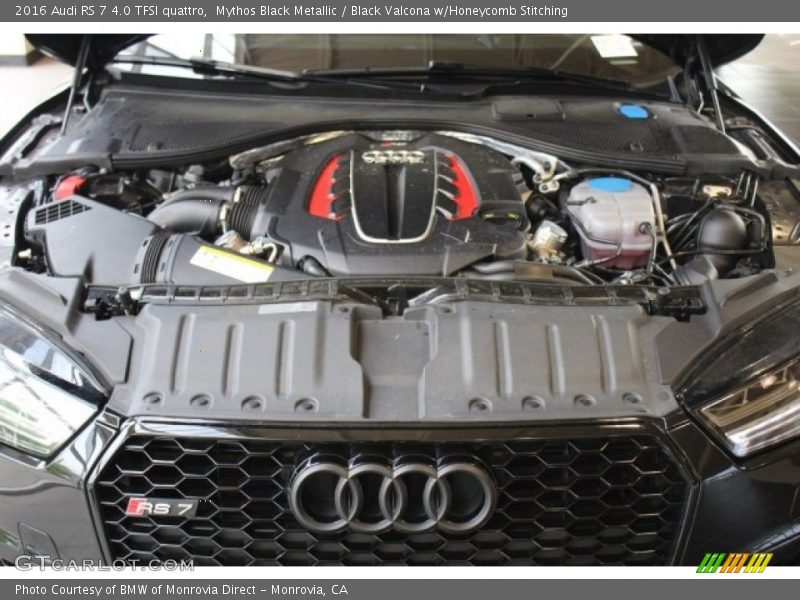 Mythos Black Metallic / Black Valcona w/Honeycomb Stitching 2016 Audi RS 7 4.0 TFSI quattro