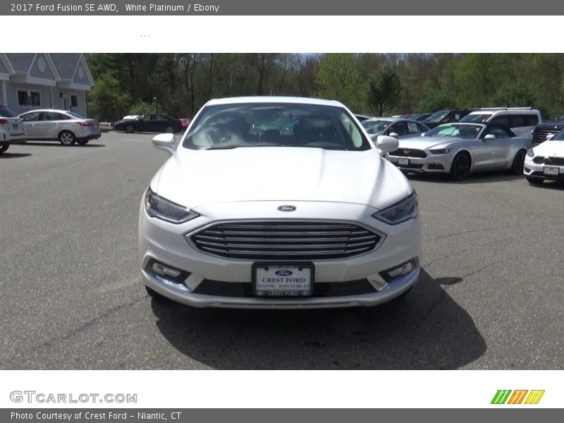 White Platinum / Ebony 2017 Ford Fusion SE AWD