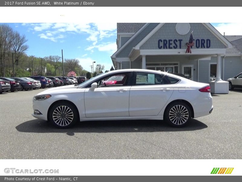 White Platinum / Ebony 2017 Ford Fusion SE AWD