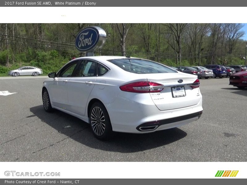 White Platinum / Ebony 2017 Ford Fusion SE AWD