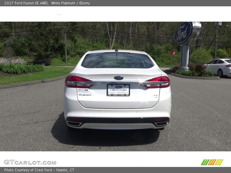White Platinum / Ebony 2017 Ford Fusion SE AWD