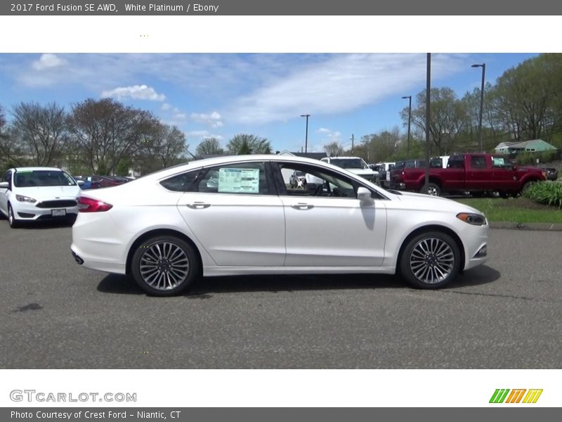 White Platinum / Ebony 2017 Ford Fusion SE AWD