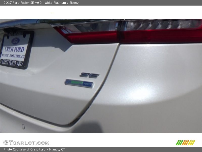 White Platinum / Ebony 2017 Ford Fusion SE AWD