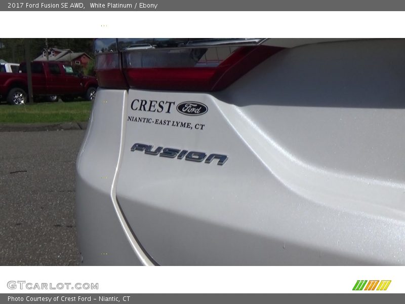 White Platinum / Ebony 2017 Ford Fusion SE AWD