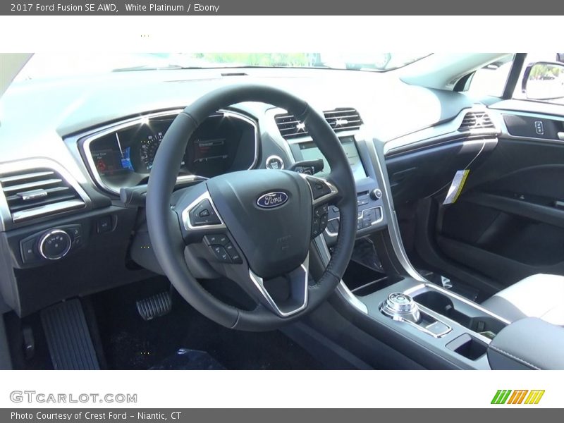 White Platinum / Ebony 2017 Ford Fusion SE AWD