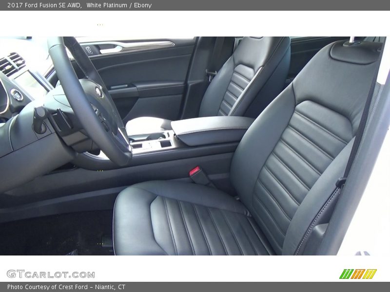 White Platinum / Ebony 2017 Ford Fusion SE AWD