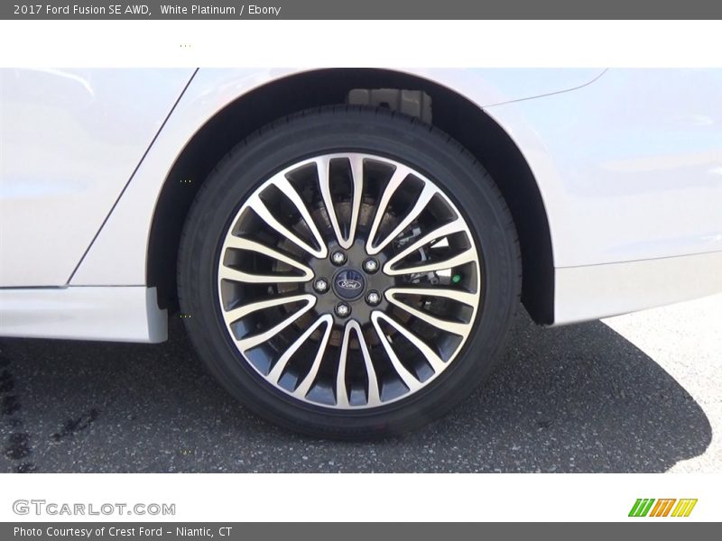 White Platinum / Ebony 2017 Ford Fusion SE AWD