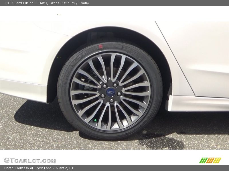 White Platinum / Ebony 2017 Ford Fusion SE AWD