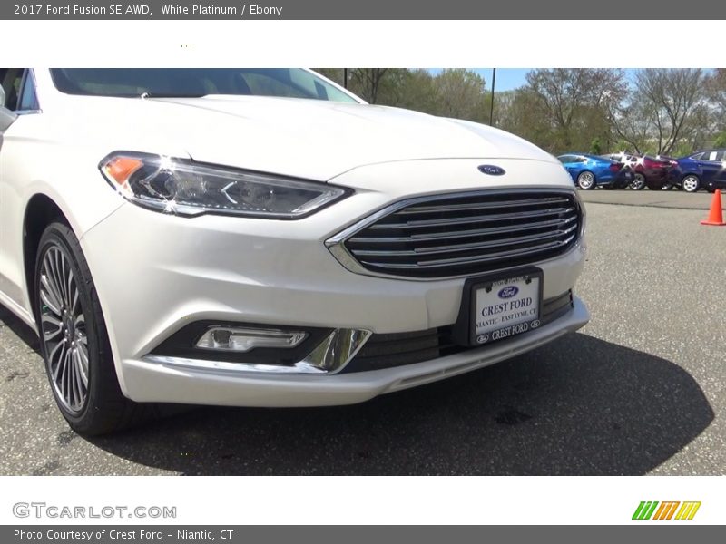 White Platinum / Ebony 2017 Ford Fusion SE AWD