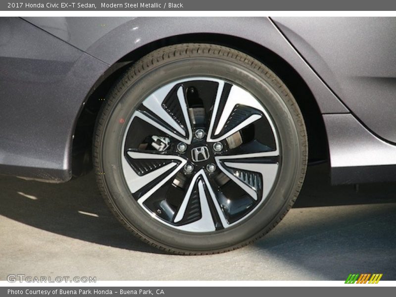 Modern Steel Metallic / Black 2017 Honda Civic EX-T Sedan