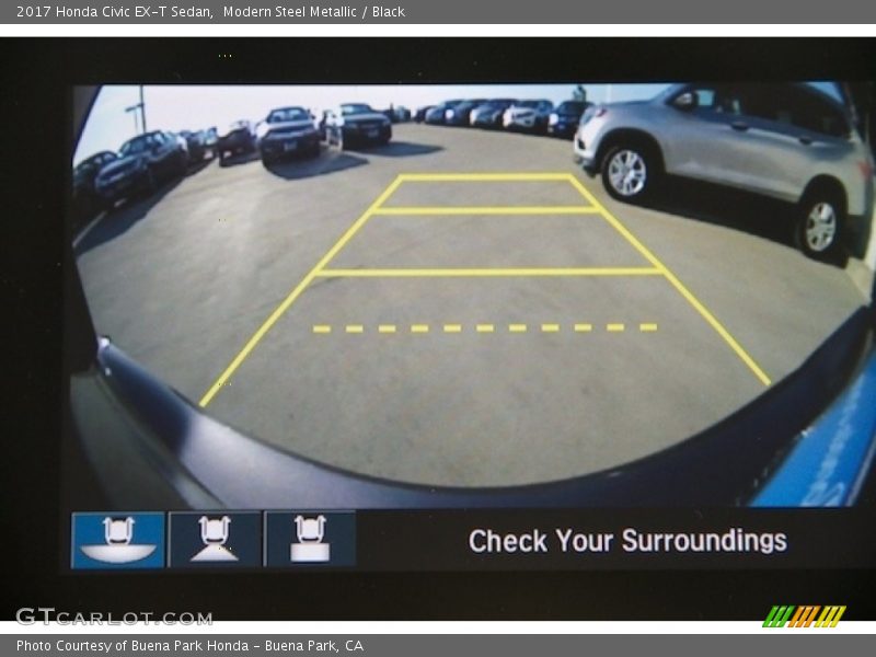 Modern Steel Metallic / Black 2017 Honda Civic EX-T Sedan