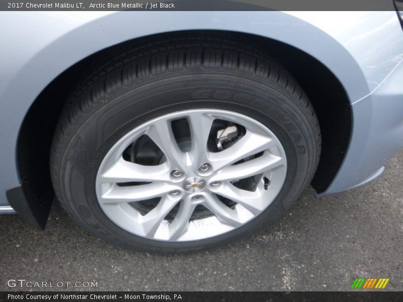 Arctic Blue Metallic / Jet Black 2017 Chevrolet Malibu LT