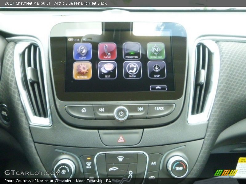 Arctic Blue Metallic / Jet Black 2017 Chevrolet Malibu LT