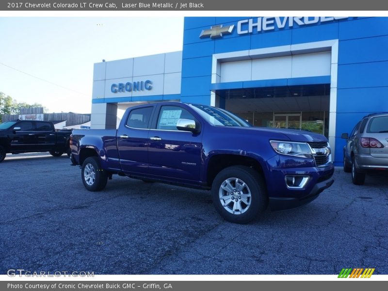 Laser Blue Metallic / Jet Black 2017 Chevrolet Colorado LT Crew Cab