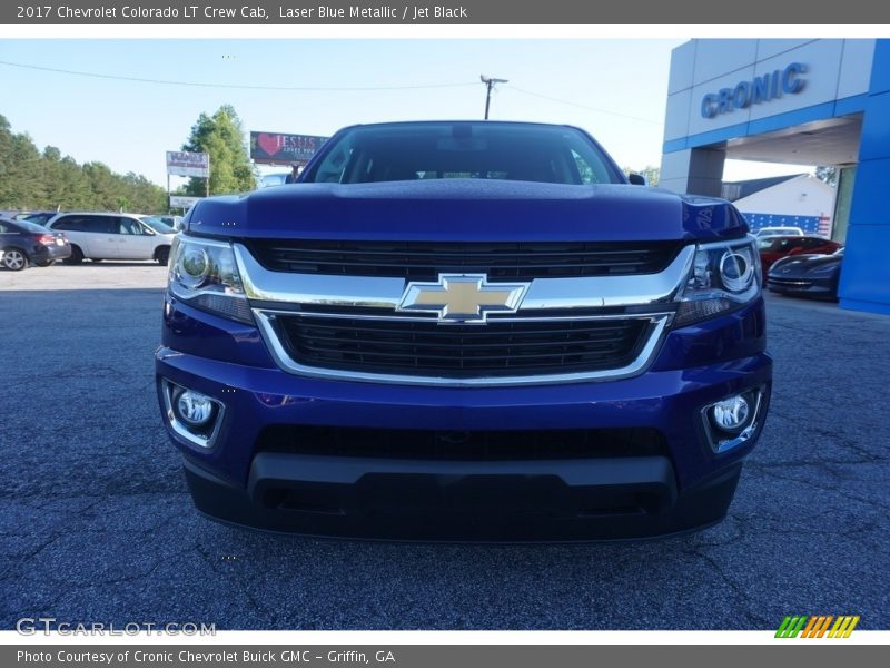 Laser Blue Metallic / Jet Black 2017 Chevrolet Colorado LT Crew Cab