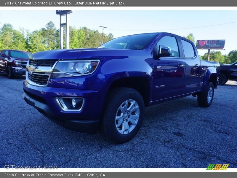 Laser Blue Metallic / Jet Black 2017 Chevrolet Colorado LT Crew Cab