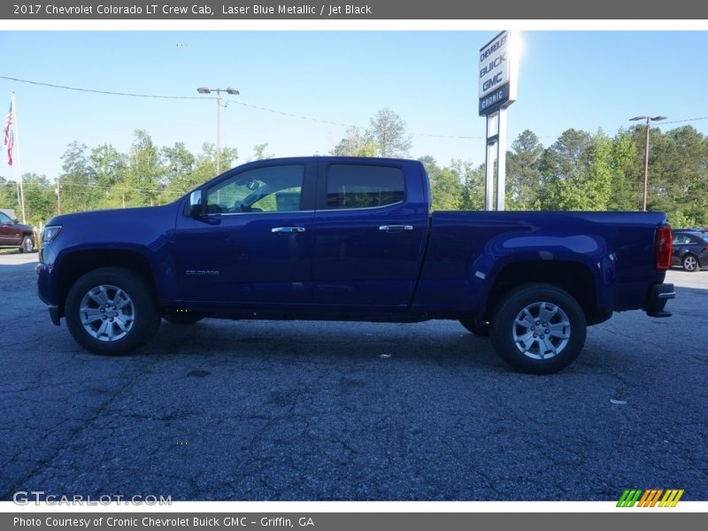 Laser Blue Metallic / Jet Black 2017 Chevrolet Colorado LT Crew Cab