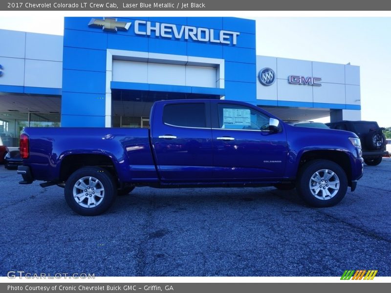 Laser Blue Metallic / Jet Black 2017 Chevrolet Colorado LT Crew Cab