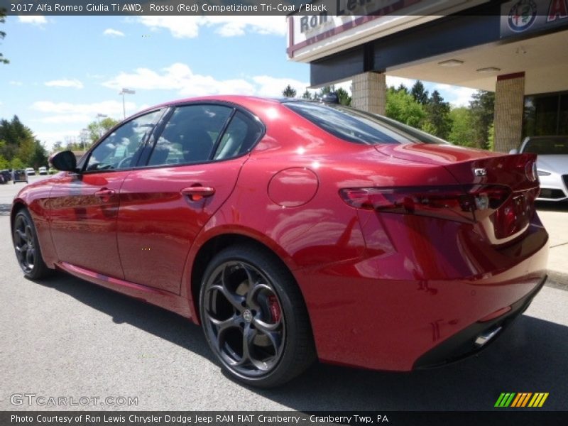 Rosso (Red) Competizione Tri-Coat / Black 2017 Alfa Romeo Giulia Ti AWD