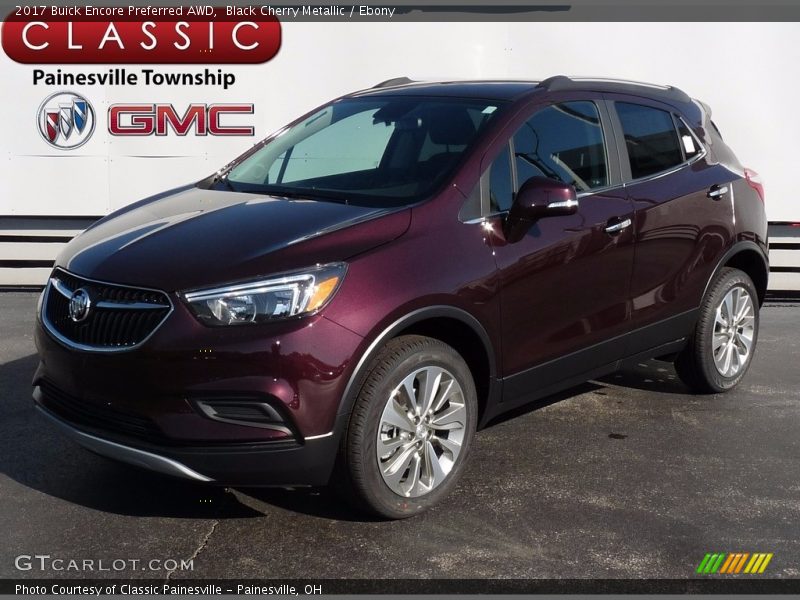 Black Cherry Metallic / Ebony 2017 Buick Encore Preferred AWD