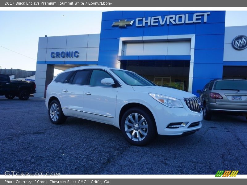 Summit White / Ebony/Ebony 2017 Buick Enclave Premium