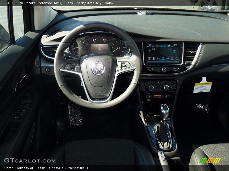 Black Cherry Metallic / Ebony 2017 Buick Encore Preferred AWD
