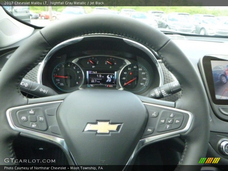 Nightfall Gray Metallic / Jet Black 2017 Chevrolet Malibu LT