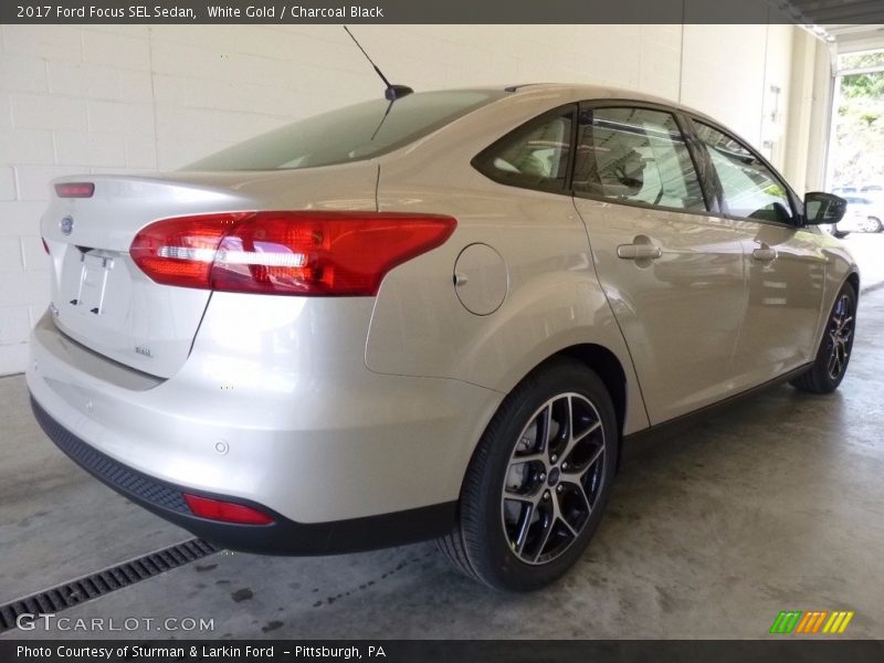 White Gold / Charcoal Black 2017 Ford Focus SEL Sedan